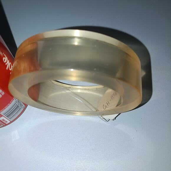 Iris Apfel & Bajalia Clear Apple juice Lucite Chunky Bangle Bracelet - Picture 3 of 5